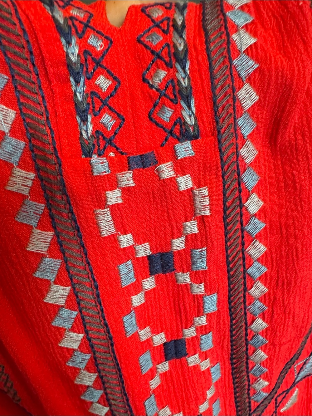 Knox Rose Brick Red Embroidered Tie-Strap Camisole - Picture 10 of 11